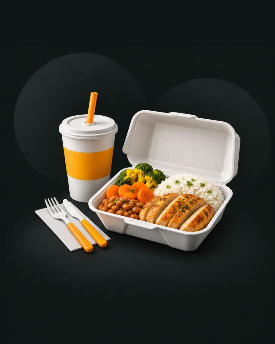 Almuerzo listo para entregar